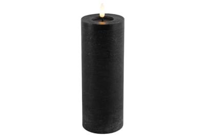 Countryfield LED kaars|stompkaars - zwart - D7,5 x H20 cm - timer