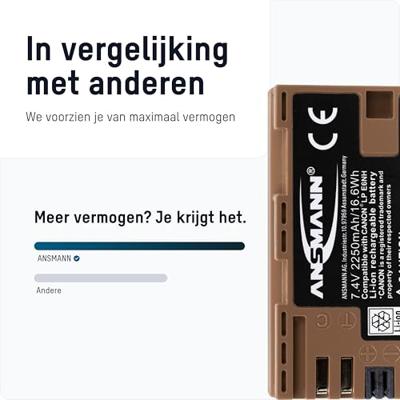 Ansmann ANSMANN Kamera-Akku A-Can LPE6 NH Camera-accu Vervangt originele accu LP-E6 7.4 V 2250 mAh - thumbnail