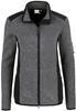 Hakro 236 Women's knitted fleece jacket Churchill - Mottled Anthracite - S - thumbnail