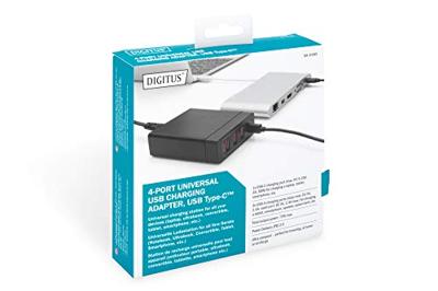 Digitus DA-10195 USB-oplader 72 W 1x USB-C, 3x USB-A USB PD Zwart Binnen USB Power Delivery (USB-PD) Digitus DA-10195 USB-oplader 72 W 1x USB-C, 3x USB-A USB PD Zwart Binnen USB Power Delivery (USB-PD)