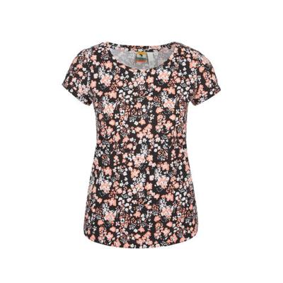 Q/S designed by T-shirt met all over print zwart/roze Q/S designed by T-shirt met all over print zwart/roze