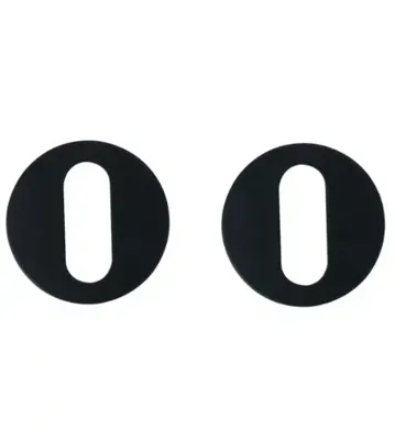 Nuda sleutelplaatjes 26×42 mm mat zwart