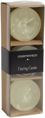 Countryfield drijfkaarsen Bollie crème