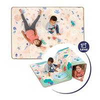 Groot opvouwbaar en omkeerbaar tapijt - LUDI beige - thumbnail