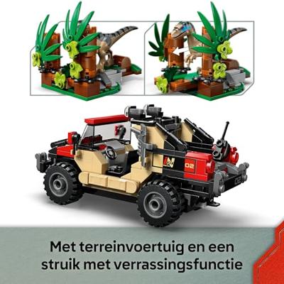 LEGO® JURASSIC WORLD™ 76972 Raptor: Achtervolging met de terreinwagen LEGO® JURASSIC WORLD™ 76972 Raptor: Achtervolging met de terreinwagen