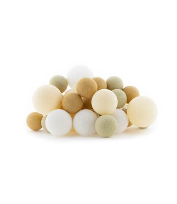 Cotton Ball Lights lichtslinger beige - Cream Party Cotton Ball Lights lichtslinger beige - Cream Party