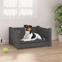 VidaXL Hondenmand 55,5x45,5x28 cm massief grenenhout grijs - thumbnail