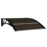 VidaXL Deurluifel zwart 100x75 cm polycarbonaat - thumbnail