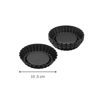 Zenker mini vruchtentaartvorm 6 delig black metallic 10cm - thumbnail
