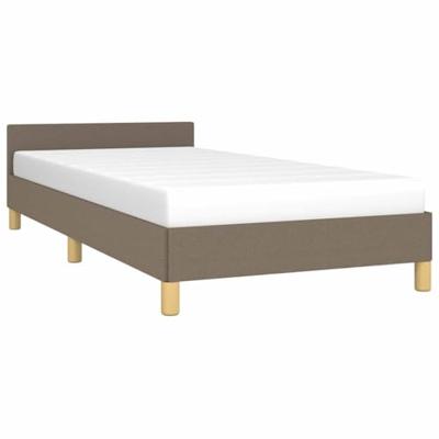 Bedframe met hoofdeinde zonder matras 90x190 cm stof taupe