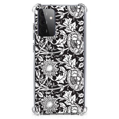 Samsung Galaxy A72 4G/5G Case Black Flowers Samsung Galaxy A72 4G/5G Case Black Flowers