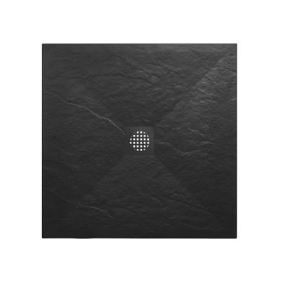 Douchebak Wiesbaden Stonea Antislip Composiet 90x90x3 cm Inkortbaar Mat Zwart Douchebak Wiesbaden Stonea Antislip Composiet 90x90x3 cm Inkortbaar Mat Zwart