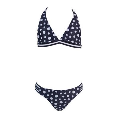 Lentiggini halter bikini Dots met all over print blauw/wit Lentiggini halter bikini Dots met all over print blauw/wit