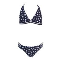 Lentiggini halter bikini Dots met all over print blauw/wit - thumbnail