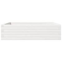 Plantenbak 90x90x23 cm massief grenenhout wit - thumbnail