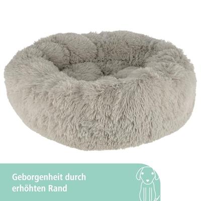 Mand - KERBL - Fluffy - Ø76 x 19 cm - Lichtgrijs