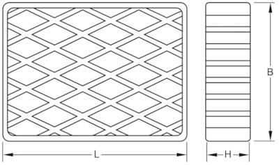 KS Tools 160.0478 Rubberen kussen (l x b x h) 160 x 120 x 40 mm