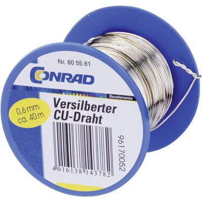 Conrad Components Koperdraad Buitendiameter (excl. isolatielak): 0.60 mm 100 m