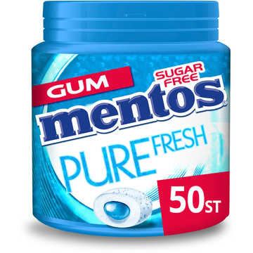 Mentos Gum Pure Fresh Fresh Mint Suikervrij Pot 50 stuks bij Jumbo