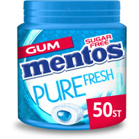 Mentos Gum Pure Fresh Fresh Mint Suikervrij Pot 50 stuks bij Jumbo - thumbnail