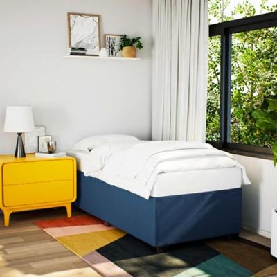 Boxspring met matras stof blauw 100x200 cm