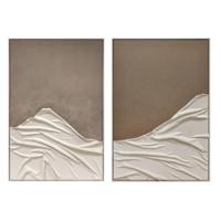 Schilderij Home ESPRIT Wit Beige Modern Stads 83 x 4 x 123 cm (2 Stuks) - thumbnail