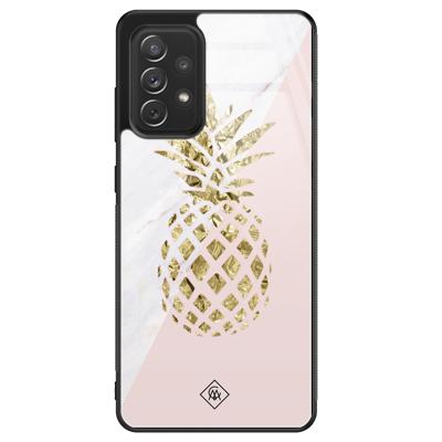 Samsung Galaxy A52 glazen hardcase - Ananas