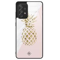 Samsung Galaxy A52 glazen hardcase - Ananas - thumbnail