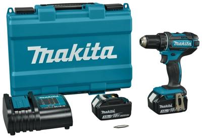 Makita DDF482SFE 18v Boor-/schroefmachine 3,0 Ah accu (2 st), oplader, Koffer
