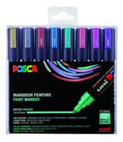 Paintmarker uni posca pc5m m 8st metallic kleuren - thumbnail