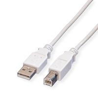 VALUE USB 2.0 Kabel, type A-B, Type A-B, wit, 4,5 m - thumbnail