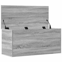 Opbergbox 100x42x46 cm bewerkt hout grijs sonoma eikenkleurig - thumbnail