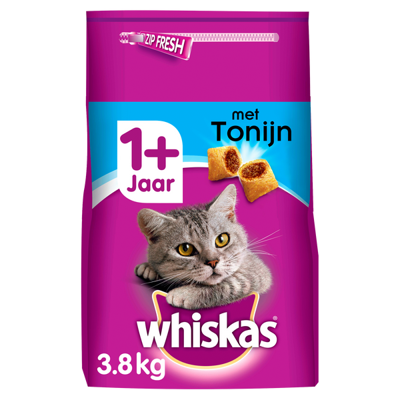 Whiskas Adult 1+ met tonijn kattenvoer 3,8 kg