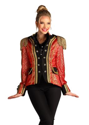 Damesjas Retro Classic rood