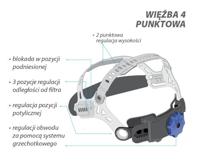 Yato YT-73921 lasmasker en -helm Welding helmet with auto-darkening filter Zwart, Rood, Zilver - thumbnail