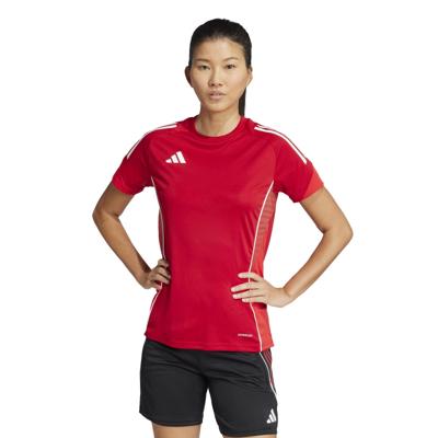 adidas Tiro 25 Competition Trainingsshirt Dames Rood Wit adidas Tiro 25 Competition Trainingsshirt Dames Rood Wit