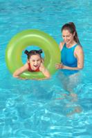 Bestway Neon Kleur Gassorteerd Gladde Opblaasbare Zwemring D76 cm+3 tot 6 Jaar Strand en Zwembad 36024 - thumbnail