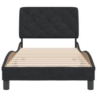 Bedframe zonder matras 100x200 cm fluweel zwart - thumbnail