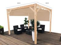 Complete Nesling pergola Stand Alone sand - 200 x 400 cm - thumbnail