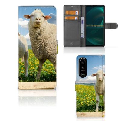 Sony Xperia 5III | Telefoonhoesje | Met pasjeshouder | Schaap en Lammetje Sony Xperia 5III | Telefoonhoesje | Met pasjeshouder | Schaap en Lammetje