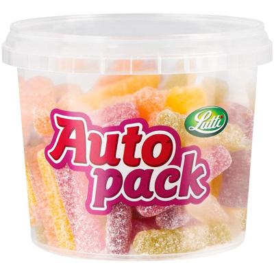 Lutti autopack snoep zure sticks, doos van 175 g