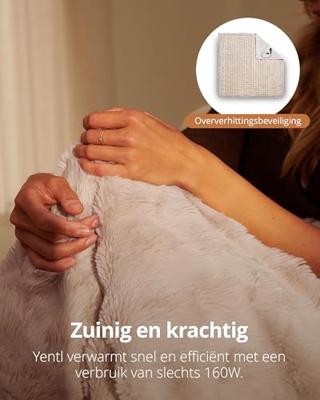 Duux Yentl Overblanket Bubble Rabbit Faux Fur (200 x 200) Elektrische deken Grijs