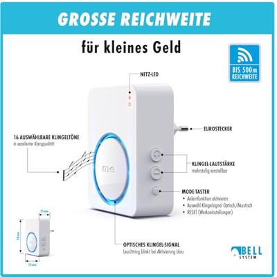 m-e modern-electronics 41400 Ontvanger voor Draadloze deurbel