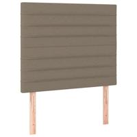 Bedframe zonder matras 100x200 cm stof taupe - thumbnail