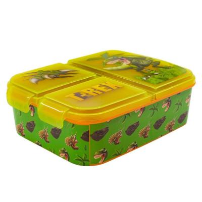 Lunchtrommel met Bestekvak Stor Dinosaur (6,7 x 16,5 x 19,5 cm)