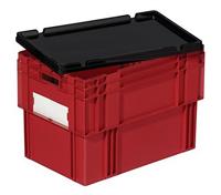 LA-KA-PE Boldeksel | L600xB400mm zwart | PP | passend voor draaistapelbak | 1 stuk - DTK/D600 DTK/D600 - thumbnail