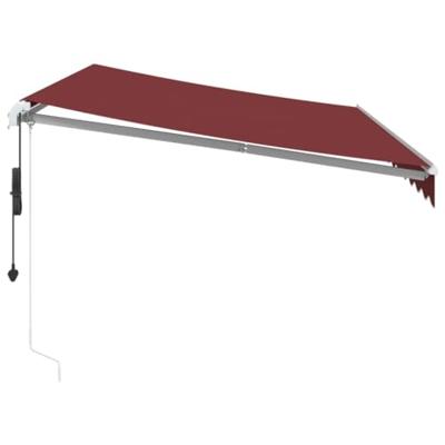VidaXL Luifel automatisch uittrekbaar 350x250 cm bordeauxrood