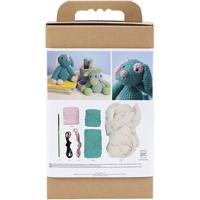 Creativ Company Hobbyset amigurumi, puppy, pastel roze, dark turquoise, 1 doos - thumbnail