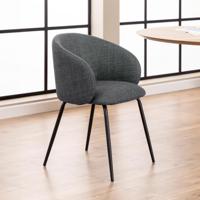 Bendt Eetkamerstoel 'Cristi' Structuurstof, kleur Donkergrijs - thumbnail