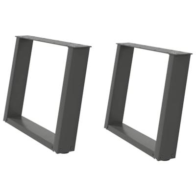Salontafelpoten 2 st U-vormig 60x(42-43) cm staal antraciet Salontafelpoten 2 st U-vormig 60x(42-43) cm staal antraciet